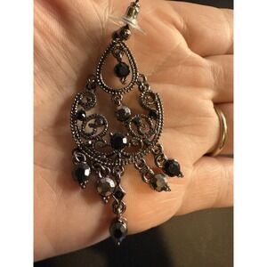 Beautiful Chandelier Gun Metal‎ Earrings